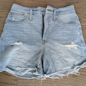 Madewell high rise denim shorts size 25
